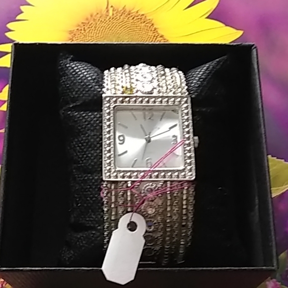 Accessories - Watch, Jeweled Bangle Watch